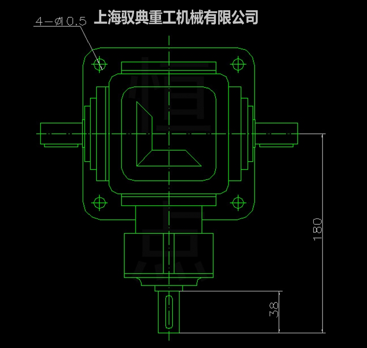 T型換向器T4-1-LR齒輪轉向箱外型尺寸